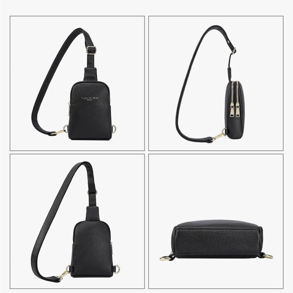 Houndstooth Print small sling bag in excellent condition - Picture 3 of 5